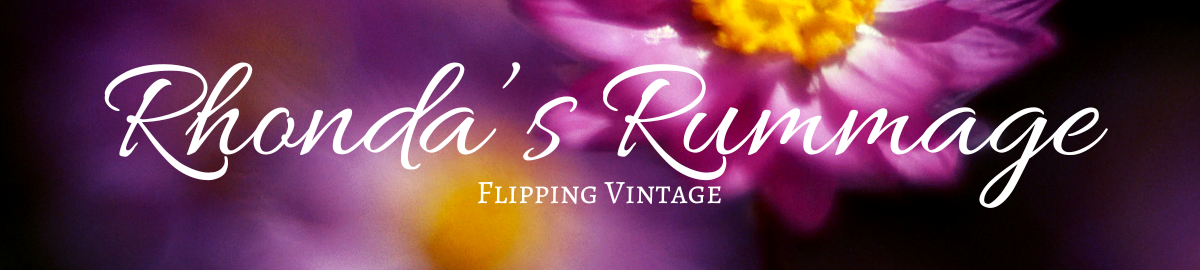 Rhonda's Rummage floral banner